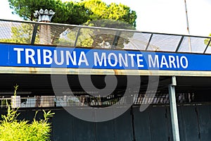 Tribuna Monte Mario sign, Stadio Olimpico in Rome