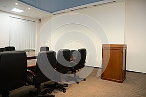 Tribune in conference room