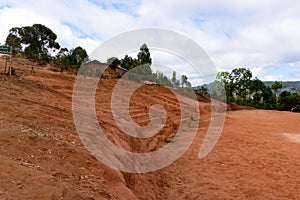 Tribune of a football field in the Usambara Mountains, Mambo