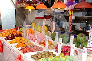 Tribune of fresh fruits, China