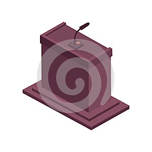 Tribune Isometric Icon