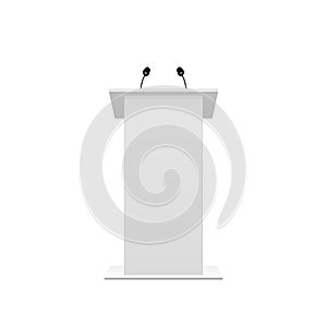 Tribune podium rostrum speech stand. photo