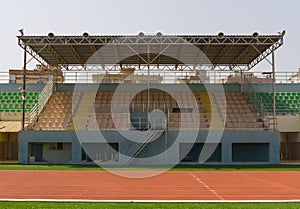 A tribune section in urban stadium