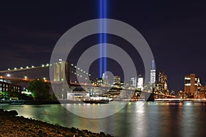 Tribute in Lights, 9/11 Manhattan, 2016