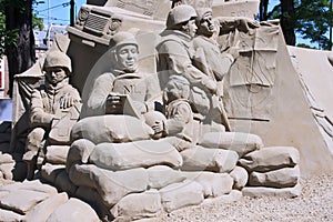 Tribute to the Veterans, Sand Sculpture