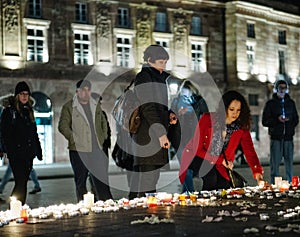 Tributes being laid out after the Paris attacks Paris attacks af