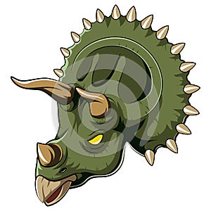 Triceratops Animal Head logo