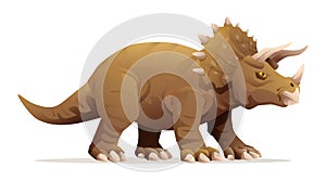 Triceratops dinosaur vector illustration