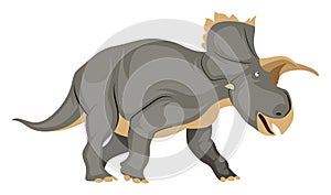 Triceratops, illustration, vector
