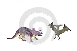 Triceratops and Pterosaur dinosaur toy