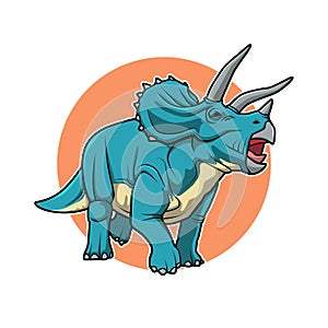 triceratops vector illustration cartoon design