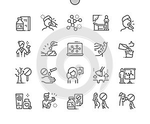 Trichloroacetic acid Well-crafted Pixel Perfect Vector Thin Line Icons