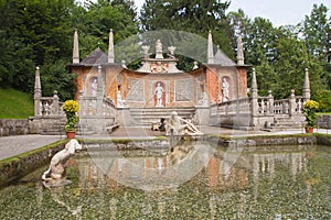 Trick fountains at Hellbrunn Castle (Salzburg, Austria)