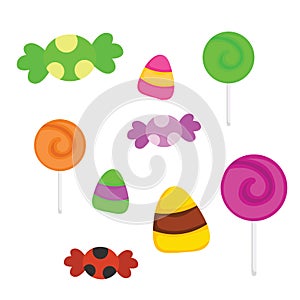 Trick or Treat Candy Halloween Illustration Vector Clipart