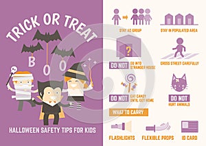 Trick or treat halloween safety tips