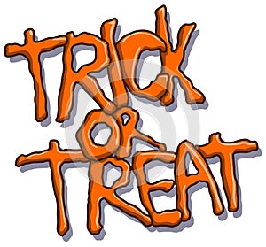 Trick or treat halloween text photo