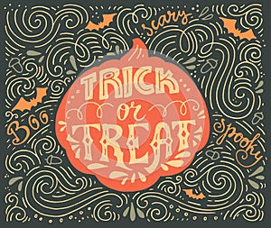 Trick-or-treat lettering