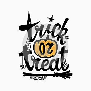 Trick or treat lettering photo