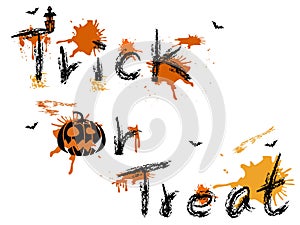 Trick or Treat words background