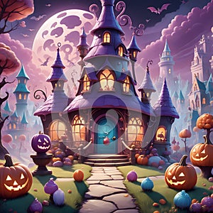 Trick-or-treaters stumble upon a whimsical candy kingdom and must navigate through its sugary landscapes to escape
