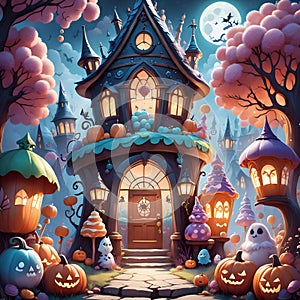 Trick-or-treaters stumble upon a whimsical candy kingdom and must navigate through its sugary landscapes to escape