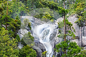 Trickling waterfall at Yosemite National Park