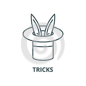 Tricks vector line icon, linear concept, outline sign, symbol