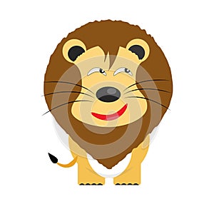 Tricky lion cartoon character