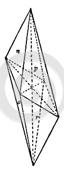 Triclinic Pyramid vintage illustration