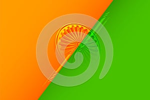 tricolor banner with Indian flag for 26th January Happy Republic Day or 15th August Independence Day of India