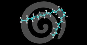 Tricosene molecular structure isolated on black