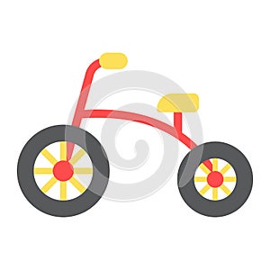 Tricycle flat icon, bike and toy