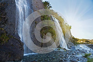 Trident Falls near Franz Josef Glacier, New Zealand