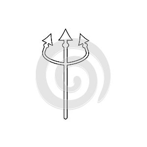 Trident icon vector. black trident  symbol
