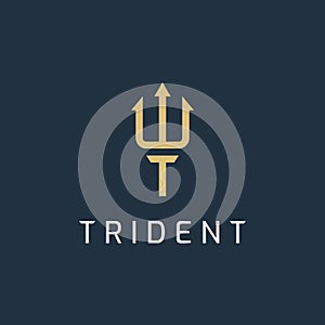 Trident logo, letter t photo