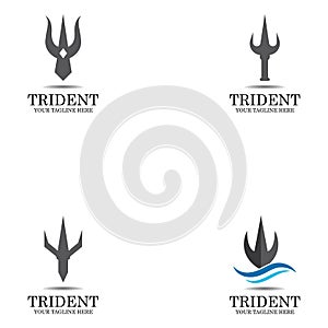 Trident Logo Template vector icon illustration design.