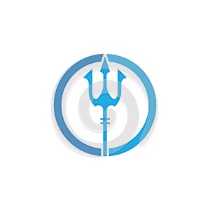Trident Logo Template vector icon illustration design.