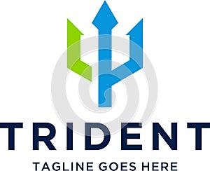 Trident Logo Vector Stock Illustration