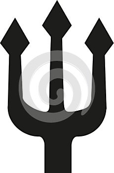 Trident three-pointed star