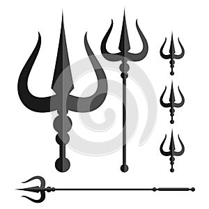 Trident vector icon symbol illustratuion