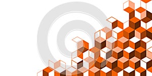 Tridimensional blocks pattern background with copy space