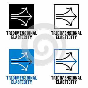 Tridimensional elasticity vector information sign