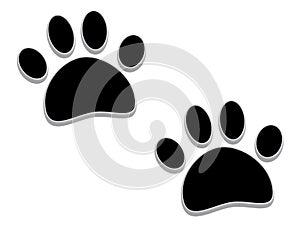 Tridimensional paw prints photo