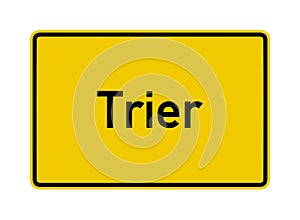 Trier city limits road sign in Germany