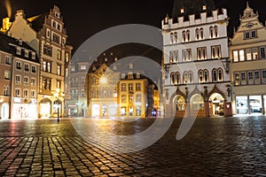 Trier germany hauptmarkt at night