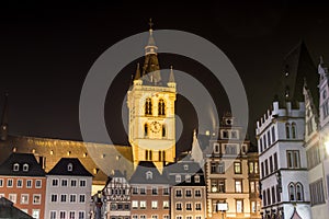 Trier germany hauptmarkt at night