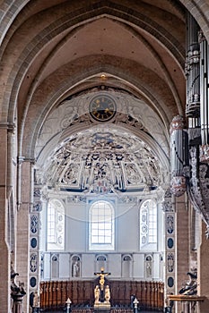 Trier, Rijnland-Palts, Germany, 23th of March, 2024, Interior Majesty of the Trier Cathedral, Germany