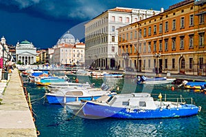 Trieste - Canal Grande of Borgo Teresiano - Friuli Venezia Giulia region - Italy