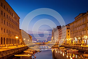 Trieste, the grand canal