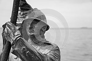 Trieste - Soldier Statue at Sea